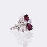 Ruby Diamond Cocktailring - image 2