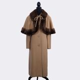 Cashmere Coat With Sheared Mink - image 1
