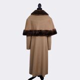 Cashmere Coat With Sheared Mink - image 2