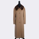 Cashmere Coat With Sheared Mink - image 3