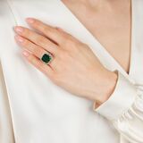 Farbintensiver Turmalin-Ring mit Brillant Besatz - Bild 3