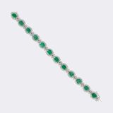 Hochkarätiges Smaragd Armband mit fein-weißen Brillanten - Bild 2