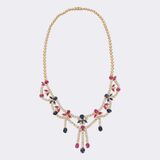 Außergewöhnliche Rubin Saphir Brillant Parure: Collier, Armband und Paar Ohrringe - Bild 5