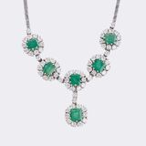 Smaragd Brillant Collier - Bild 1
