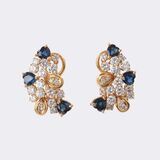Sapphire Diamond Parure 'Vivid Hearts':Necklace, Bracelet and Pair of Earrings - image 3
