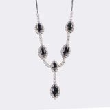 Saphir Brillant Schmuckset: Collier und Armband - Bild 1