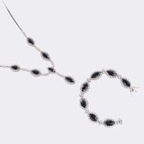 Saphir Brillant Schmuckset: Collier und Armband - Bild 4