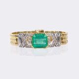 Hochkarätiges Smaragd Armband mit Brillant-Besatz - Bild 1