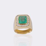 Bandring mit Smaragd und Brillant-Besatz - Bild 3