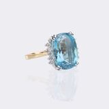 Aquamarine Ring with Diamonds - image 2