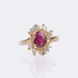Rubin Diamant Ring - Bild 1