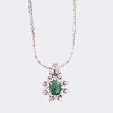 Emerald Diamond Pendant - image 1