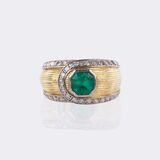  Emerald Diamond Bandring - image 1