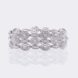 Armband mit hochkarätigem fein-weißen Diamant-Besatz - Bild 1