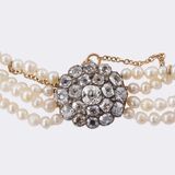 Viktorianisches Naturperlen Armband mit Altschliffdiamanten - Bild 2