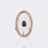 Saphir Brillant Brosche