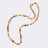 Panzercollier mit Farbedelstein-Cabochons - Bild 3