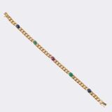 Panzerarmband mit Farbedelstein-Cabochons - Bild 2