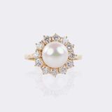 Perlen Brillant Ring - Bild 1