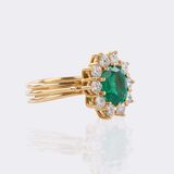 Smaragd Brillant Ring - Bild 2