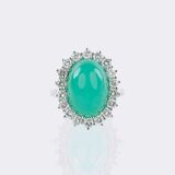 Chrysopras-Brillant Ring - Bild 1