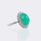 Chrysopras-Brillant Ring - Bild 2