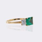 Smaragd Diamant Ring - Bild 2