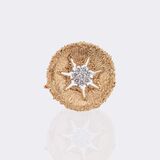 Brosche mit Brillant Besatz