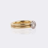 Rare White Solitaire Diamond Ring - image 2