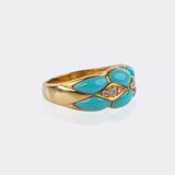 Türkis Brillant Schmuckset: Ring und Paar Ohrclips - Bild 3