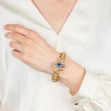 Antikes St. Petersburger Diamant Armband mit natürlichem Ceylon Saphir 'Kornblumenblau' - Bild 6