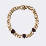 Panzerarmband mit Granat-Besatz 'Herz' - Bild 1
