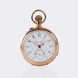 Bedeutende Taschenuhr mit Minutenrepetition und Split-Seconds Chronograph - Bild 1