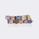 Seltenes Armband mit natürlichen, mehrfarbigen Ceylon Saphiren - Bild 3
