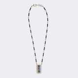 Extraordinary Tanzanite Emerald Necklace with Diamonds and Onyx - image 4