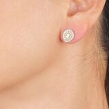 Paar zweifarbiger Diamant Ohrstecker - Bild 2