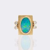 Opal Brillant Anhänger an Kette mit passendem Ring - Bild 1