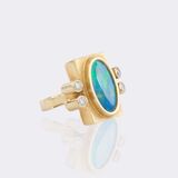 Opal Brillant Anhänger an Kette mit passendem Ring - Bild 2