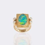 Opal Brillant Anhänger an Kette mit passendem Ring - Bild 3