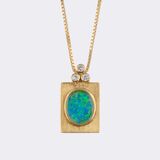 Opal Brillant Anhänger an Kette mit passendem Ring - Bild 5