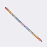 Multicoloured Sapphire 'Rainbow' Bracelet with Diamonds - image 3