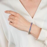 Multicoloured Sapphire 'Rainbow' Bracelet with Diamonds - image 5