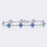 Saphir Brillant Armband 'Kleeblatt' - Bild 1