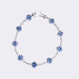 Saphir Brillant Armband 'Kleeblatt' - Bild 3