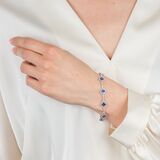 Saphir Brillant Armband 'Kleeblatt' - Bild 4