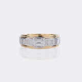 Fein-weißer Diamant Ring mit Emerald Cut Diamant - Bild 1