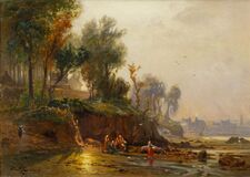 South Italy, Landscape with Laundry Workers - image 1