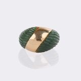Vintage Nephrit Goldring - Bild 1