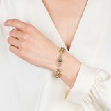 Apartes Smaragd Diamant Armband mit floralem Dekor - Bild 3