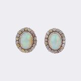 Prächtiges, mehrfarbiges Diaman Opal Set: Choker-Collier und Paar Ohrringe - Bild 5